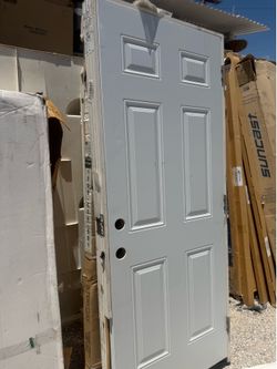 🚪🔥 ATTENTION HOMEOWNERS, CONTRACTORS & FLIPPERS! 🔥🚪  MASONITE 32” x 80” PREMIUM PRIMED STEEL FRONT DOOR LEFT-HAND INSWING • 6-PANEL • PREHUNG  💲 