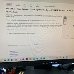 Wanted: 2 Tkts For Kingdom Tour @ Pavilion 7/8/22