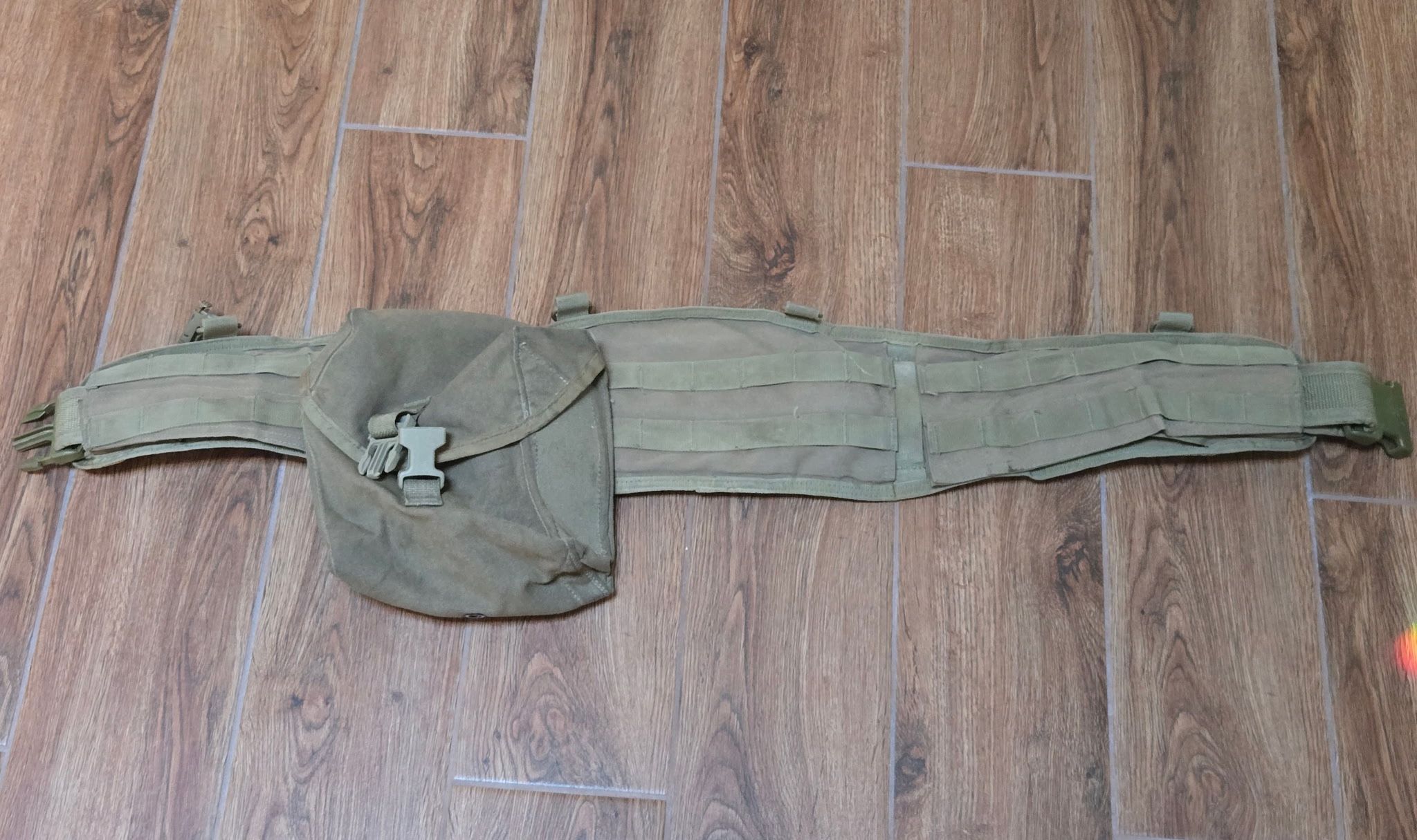 Multicam MOLLE Belt with 8" x 8" x 2" pouch-64th St & Bell