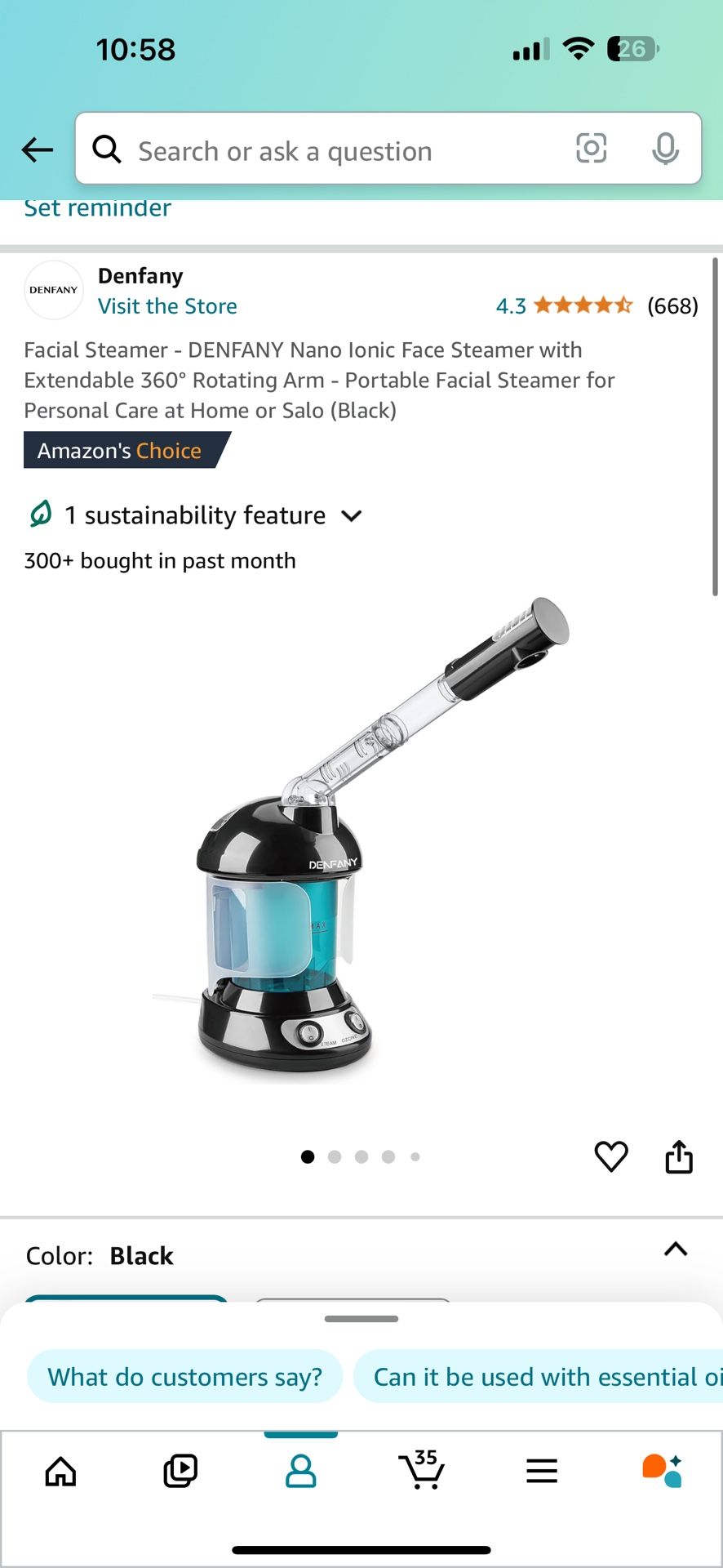 Facial steamer