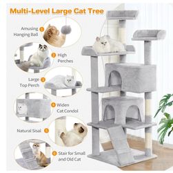 56 inch GRAY cat tower
