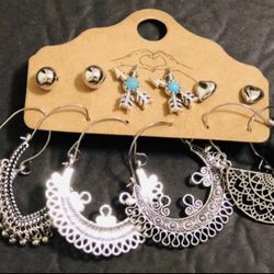 NEW Six Pair Boho Dangle/Drop Earrings 