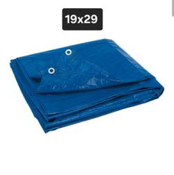 HFT 19 ft. x 29 ft. 4 in. Blue All-Purpose Weather-Resistant 4 mil Tarp