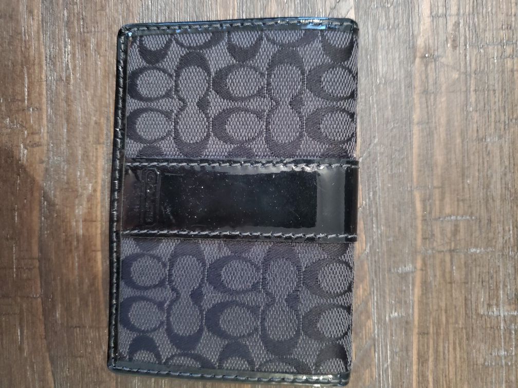 Black & gray Coach wallet