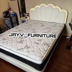 New Queen Bed Frame With Mattress 
