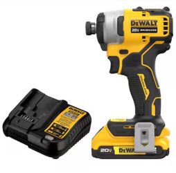 Dewalt Atomic 20V Max Lithium-Ion Brushless Cordless Compact 1/4 in. Impact Driver Kit with Battery