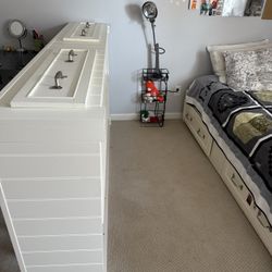 Pottery Barn kids twin bed with storage