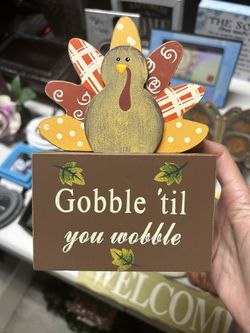 Gobble Wobble Wood Decor