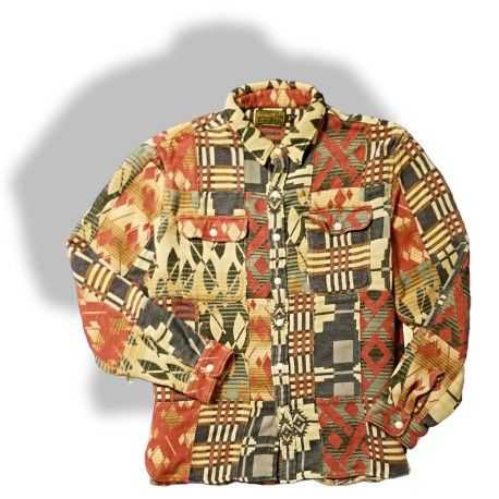 DOUBLE RL RALPH LAUREN RRL LIMITED EDITION PATCHWORK SHIRT- MEN'S SIZE XLARGE