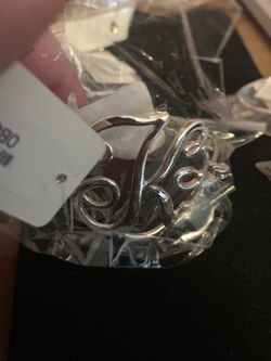 New Silvertone K initial bracelet