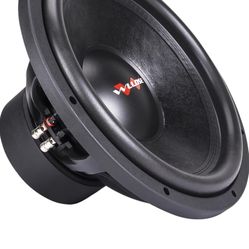 (2)-$250 WLLDSE 15 inch 2400 Watt Peak Momentary Power Dual 2 Ohm Car Subwoofer, Black