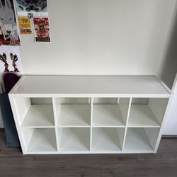 Ikea “Kallax” White Section Shelf