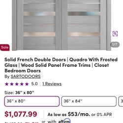 Solid French Double Doors
