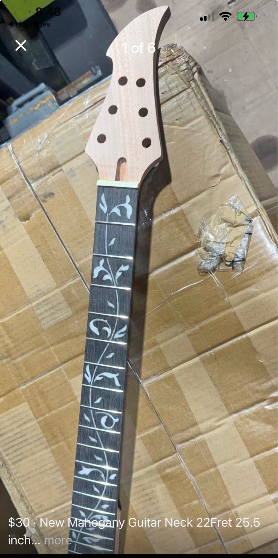 New Mahogany Guitar Neck 22Fret 25.5 inch Rosewood Fretboard Set in heel #P11 (D269) 