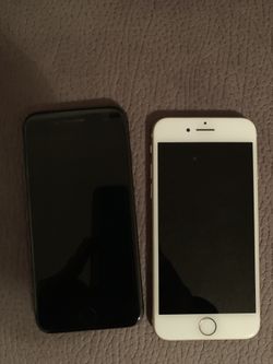 Unlock iPhone 8 64GB good conditions except for the back glass of the white one has broken glass but works perfect