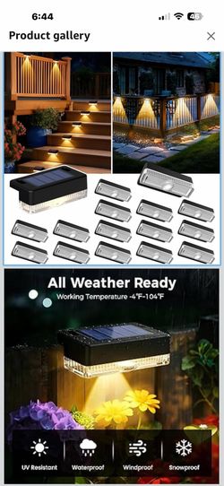 AUDERWIN Solar Deck Lights Outdoor 24Packs, Solar Powered LED Step Lights Waterproof Outdoor for  Deck, Stairs, Step, Fence, Wall, Patio, Yard, Pool a