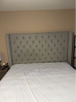 King size bed frame with headboard