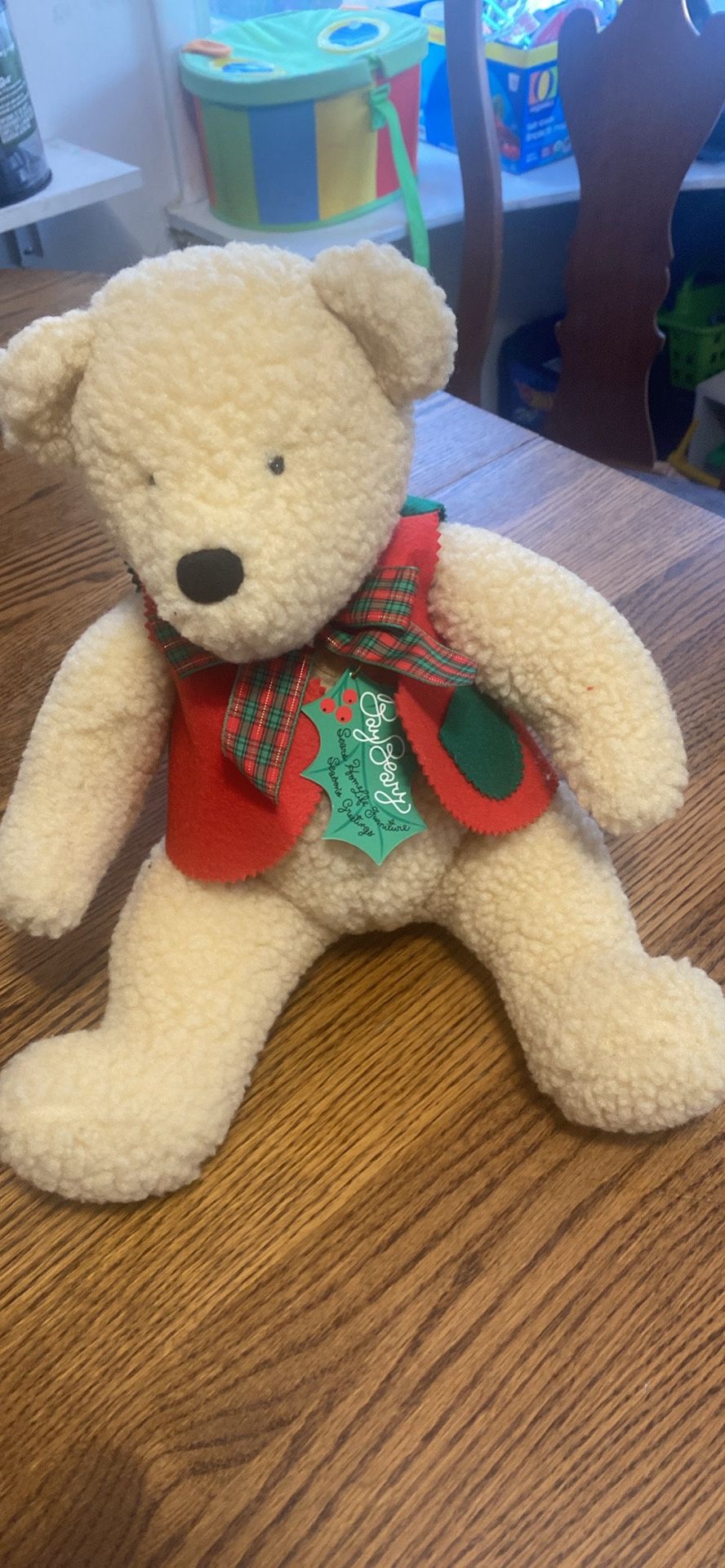 VTG Bat Bears Plush Teddy Bear Christmas Themed Collectibles Seat Homelife 15”