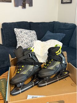 Bladerunner Ice by Rollerblade Igniter Men's Adult Ice Skates, Black and Lime