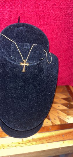 Au 750 18 K Real Gold Neackleas 18 K Cross Charm
