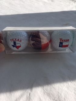 NIB Enjoy Life State of Texas Star Top Flight Set of 3 Golf Balls