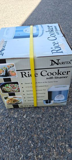 New...Narita 6-cup rice cooker features a stainless steel inner pot