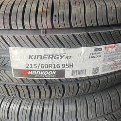 215/60R16  hankook 215/60/16 NEW  set of matching 4 tires 150$ EACH TIRE plus tax.  Mount balance included!!!  Wheel alignment available but not inclu