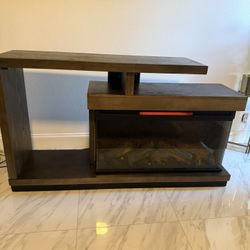 Tv Console With Fireplace 