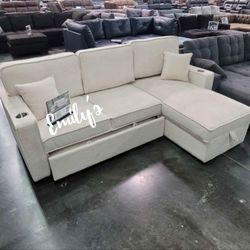 2-Pc Sectional Sofa Reversible Chaise With Storage 