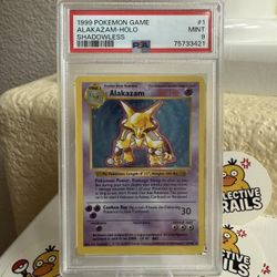 1999 POKEMON BASE SET SHADOWLESS #1 ALAKAZAM-HOLO PSA 9