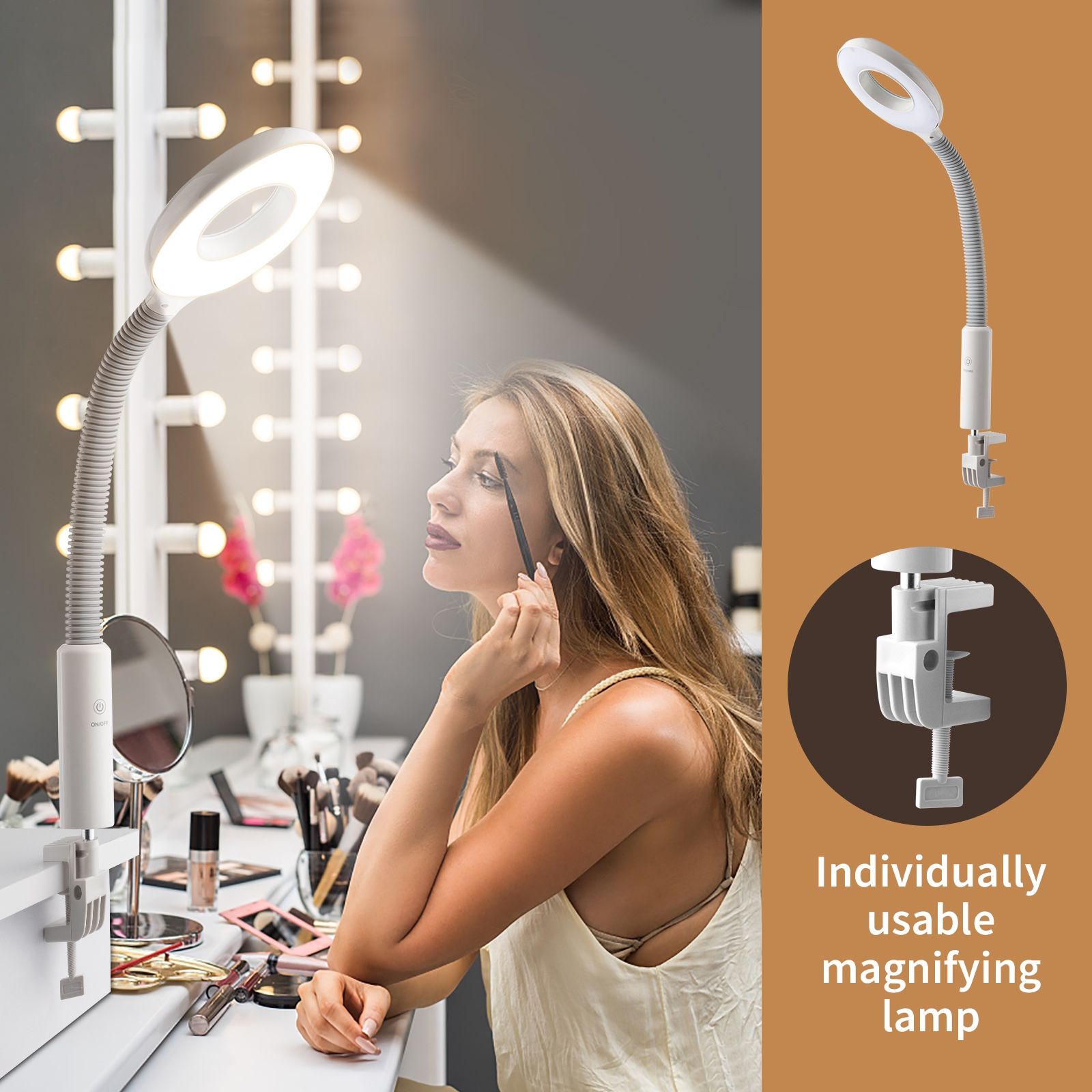 Pro 2 in 1 Facial Steamer 5X Magnifying Lamp Hot Ozone Machine Spa Salon Beauty