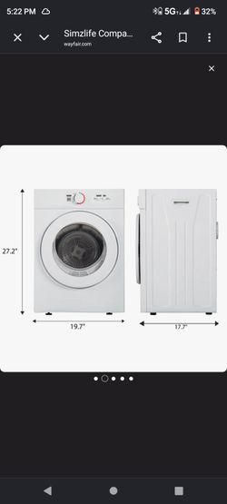 Simzlife compact dryer 1.8 cu ft