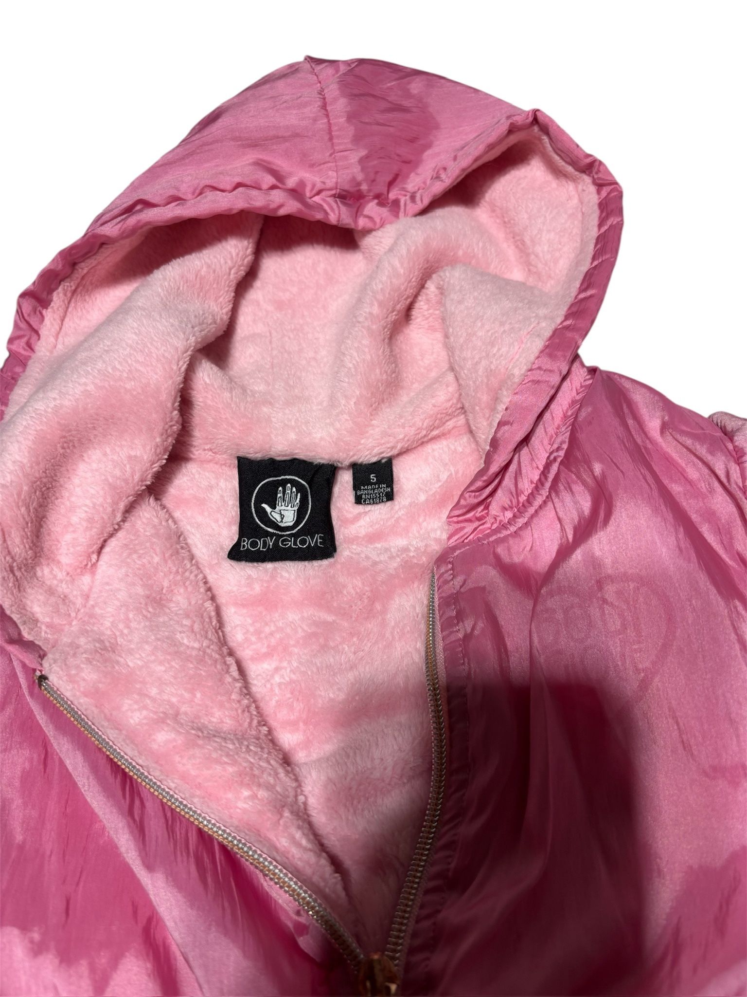 Girl Body Glove Pink Hooded Jacket 5t