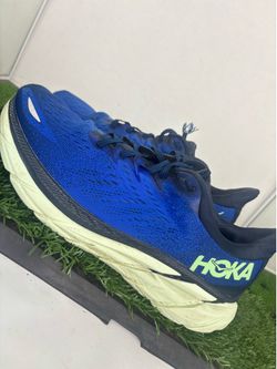 Hoka One One Clifton 8 Mens Size 9.5 D Blue Running Shoes Sneakers 1119393 DBOS