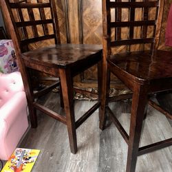Wooden Brown High Chairs 