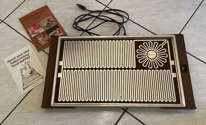 Salton Hot Tray Hotray Glass Plate Warming Pad Model H-930 Dark brown Design