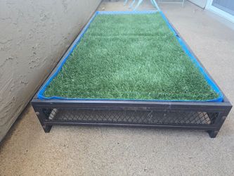 Large Dog Potty Grass Pad with Tray and Stand