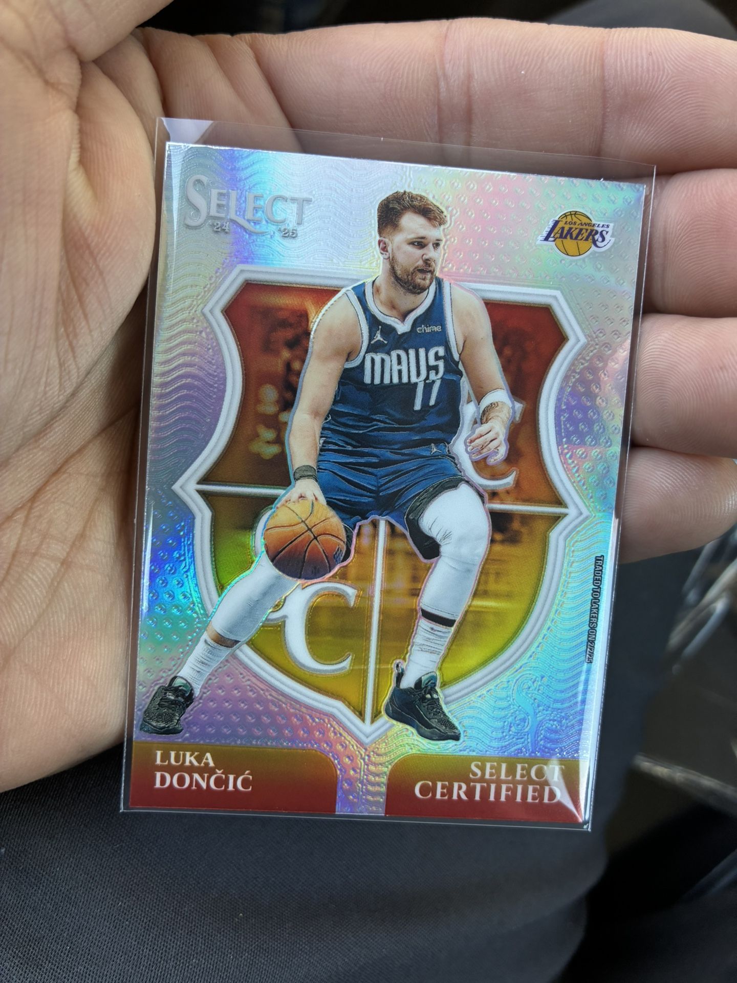 RARE Luka Doncic To The Lakers Holo Certified Card