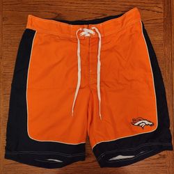 DENVER BRONCOS BATHING SUIT,  NFL TEAM APPAREL,  SIZE L, NEVER USED