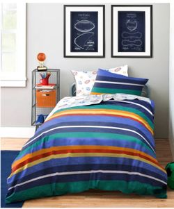 Saturday Park Vintage Stripe 100% Organic Cotton Duvet Cover