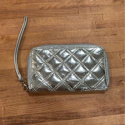 Silver Wristlet Wallet 