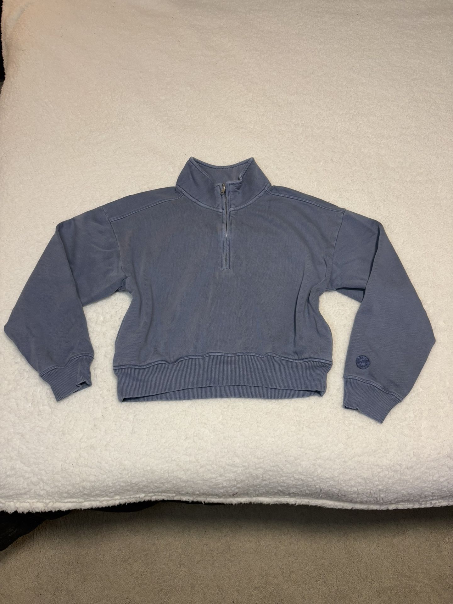 Victoria’s Secret PINK Women Blue Premium Fleece Sweatshirt