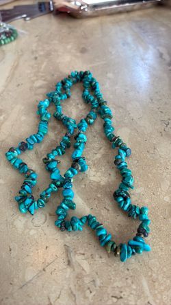 Turquoise Chip Stone Beaded Necklace