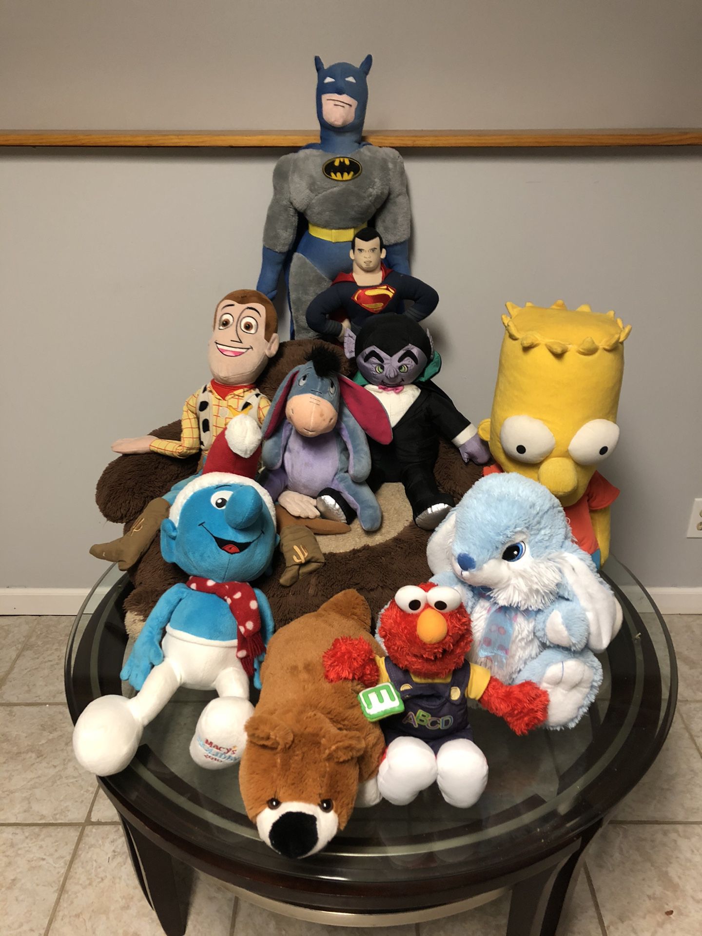 Stuffed Bear Chair and Assorted Stuffed toys