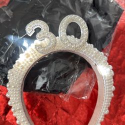 30th Birthday Headband + Balloons 