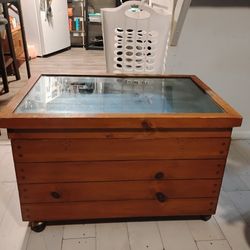 Window Top Wooden Chest