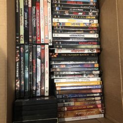 Box of Movie DVDs  
