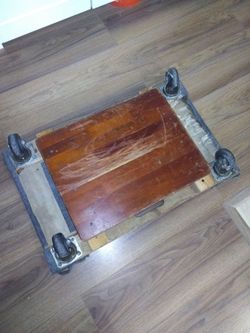 Wooden Rolling Dolly Cart with Casters