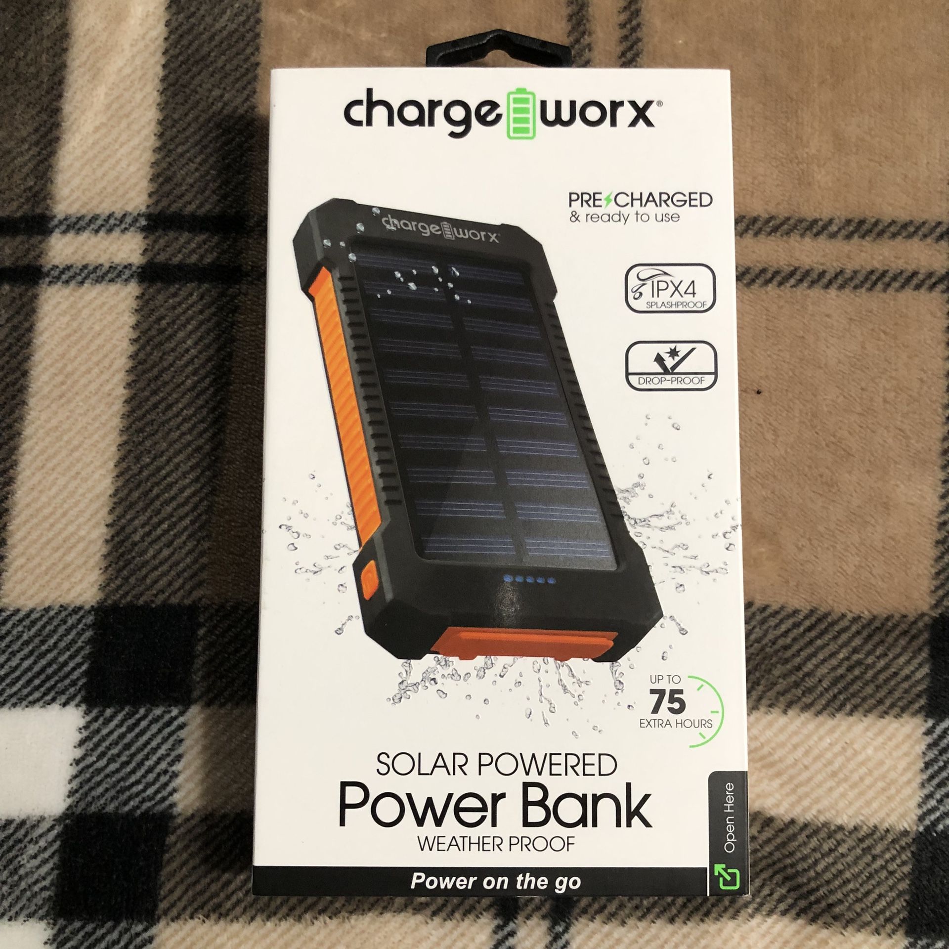 Chargeworx - 10,000mAh Premium Solar Power Bank