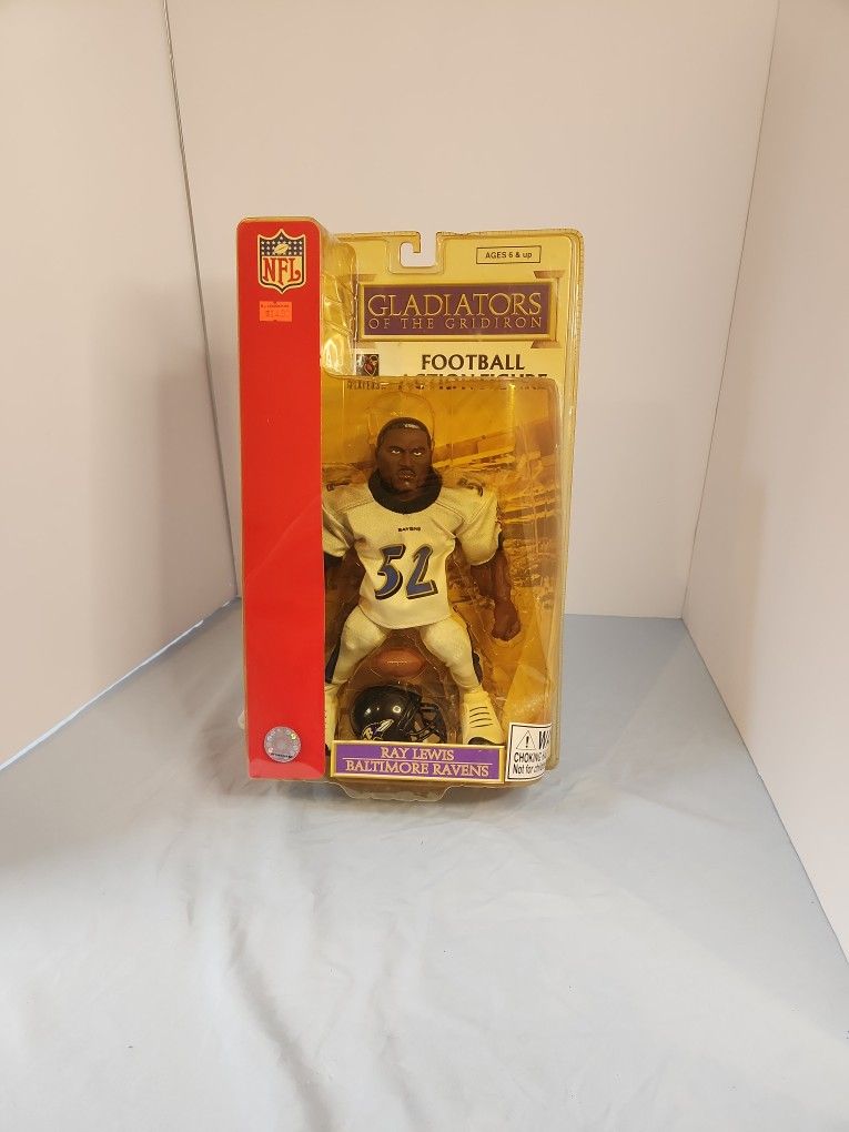 Ray Lewis Action Figure Gladiators of the Gridiron BALTIMORE RAVENS HOF MVP NFL